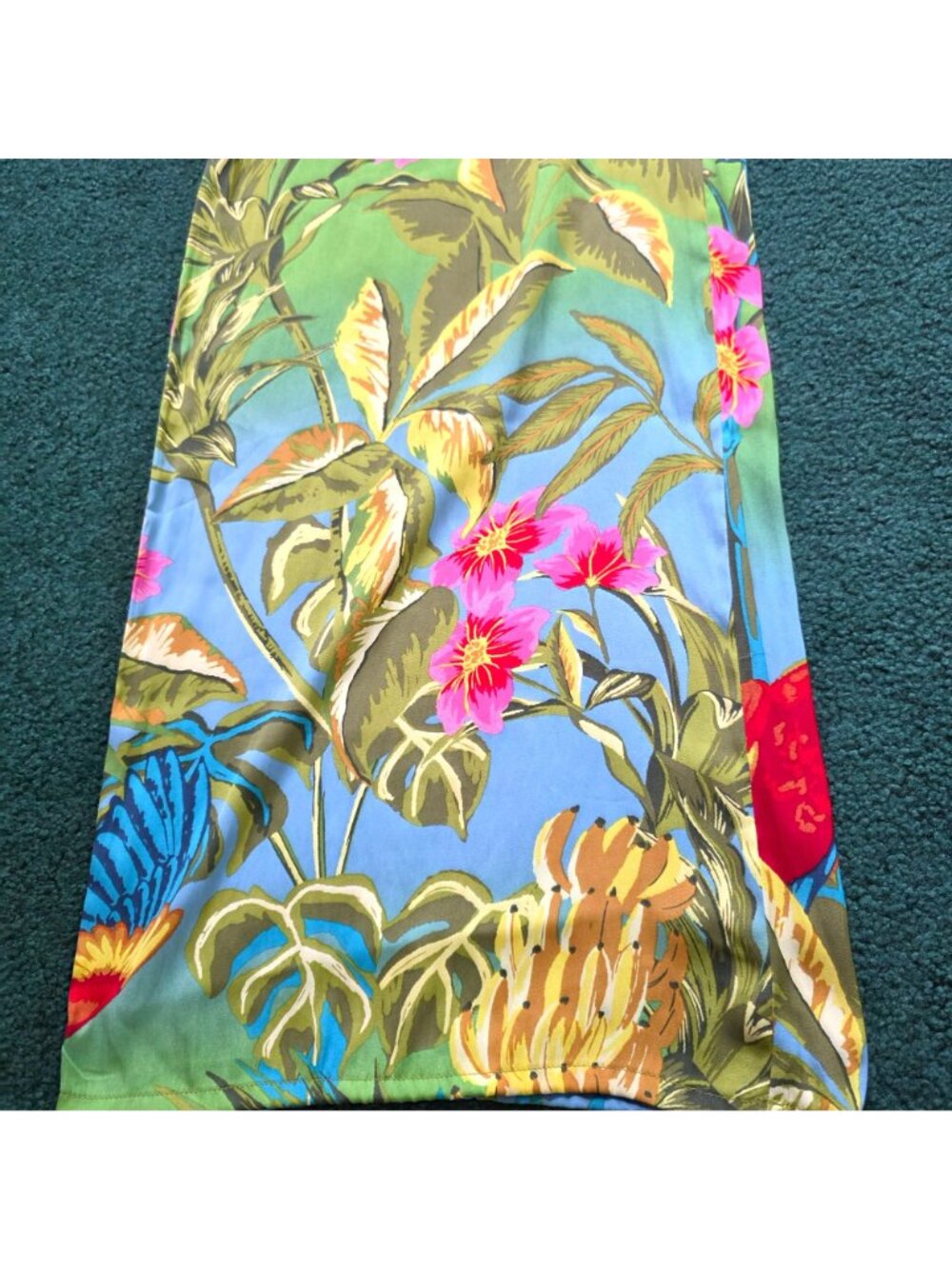 Rachel Roy Womens Wide-Leg Pants Size XS Tropical Print W/ Beaded Tie Detail NWT - Picture 10 of 11
